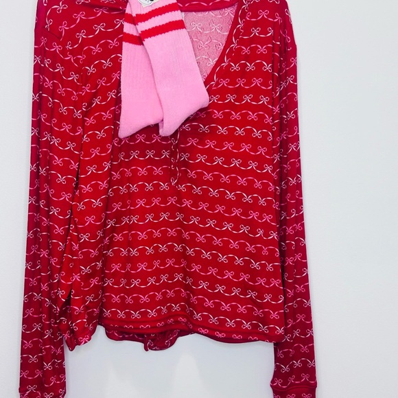 XXL-No Boundaries Red and Pink Women's Pajama Set - Picture 2 of 4